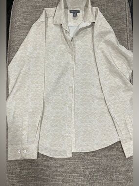 Van Heusen boy’s Beige Heathered Button-Up Shirt